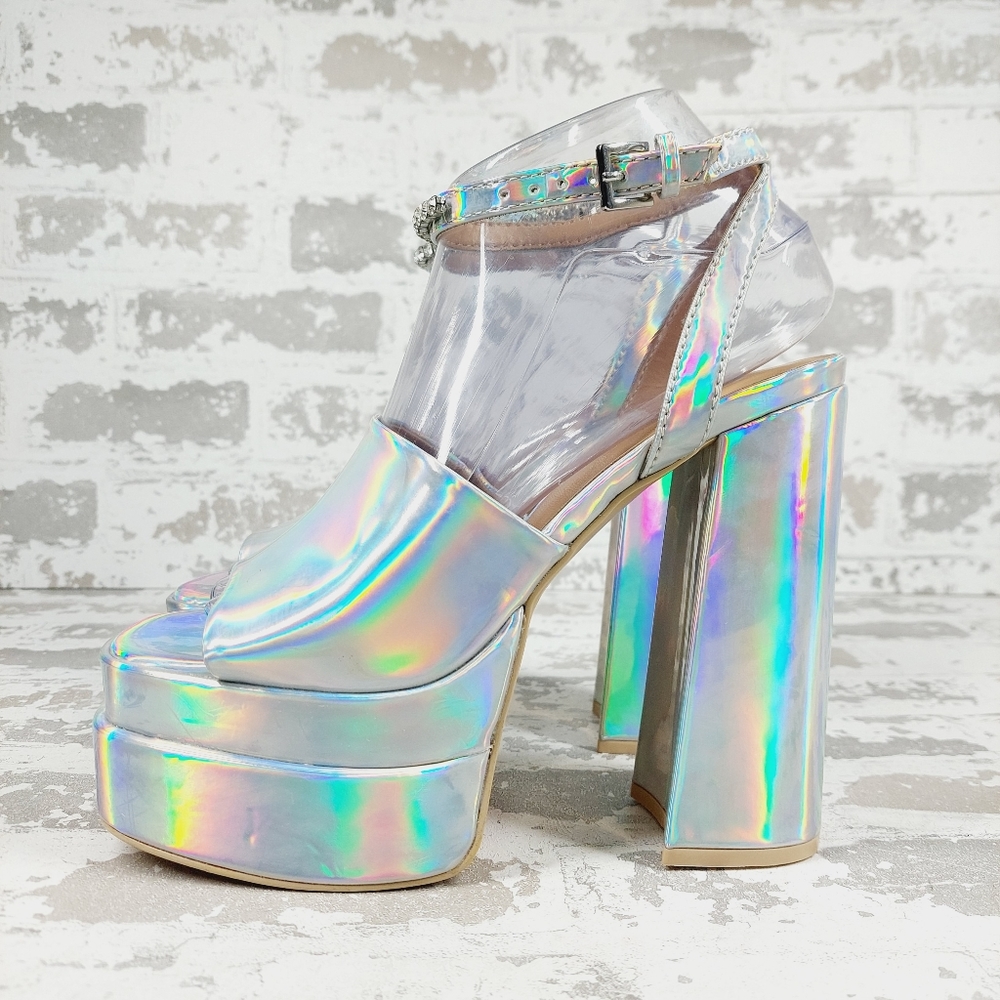 CALL IT SPRING Ladies Giorgia Stacked Platform Mule Heel - Iridescent A572
